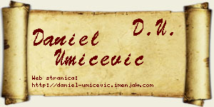 Daniel Umićević vizit kartica